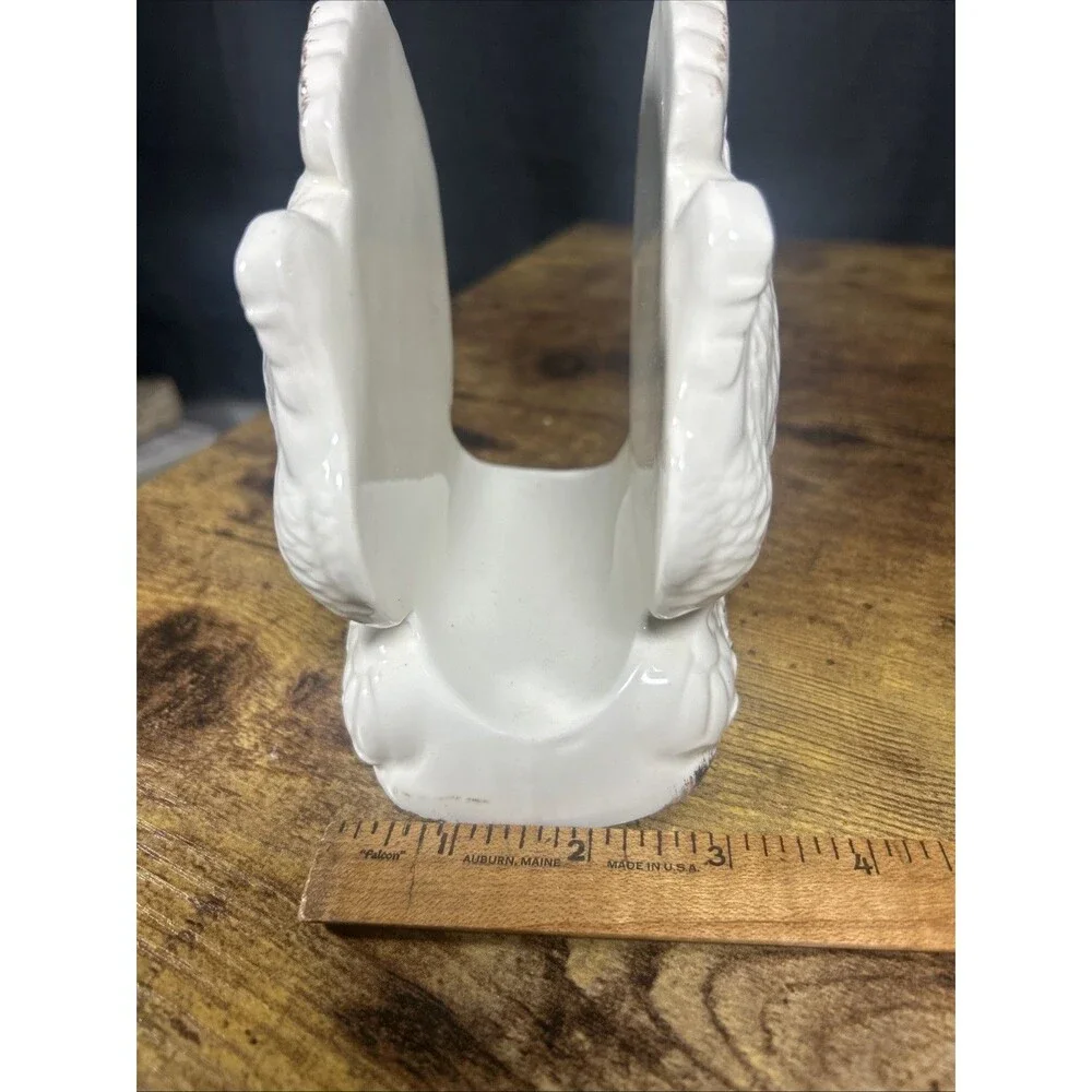 Turkey Shaped Napkin Holder Sandra Lee Ivory Rustic Thanksgiving Vintage Kmart